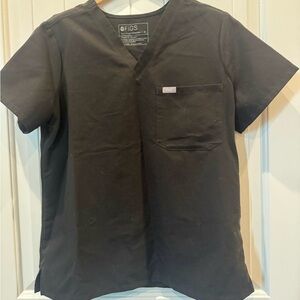 FIGS Black Catarina Scrub Top